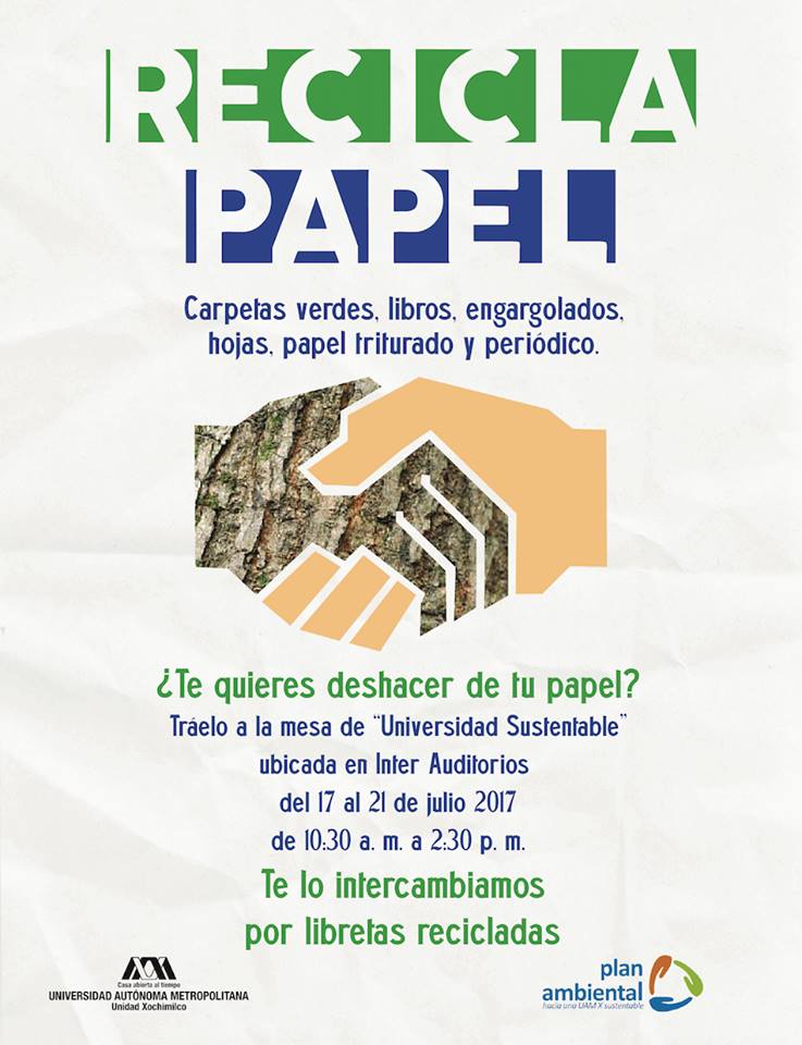 ¡¡ NO TIRES TU PAPEL, TRAELO A INTER AUDITORIOS DEL 17 AL 21