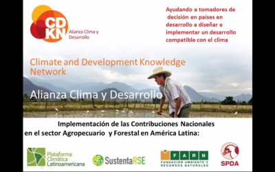 Webinar: Implementación de las Contribuciones Nacionales en el sector Agropecuario y Forestal en América Latina