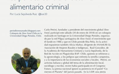 Carlo Petrini: Gastronomía es política contra el sistema alimentario criminal
