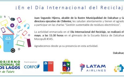 Con talleres sobre sustentabilidad y campañas de reciclaje Chilenter celebrará la Semana Mundial del Reciclaje