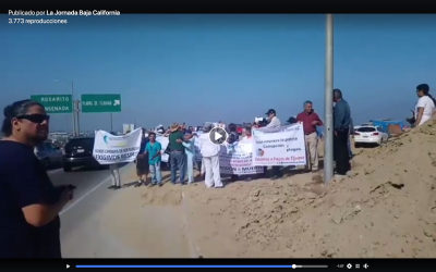 Playas de Tijuana. Protesta por construcción ilegal en zona ecológica.