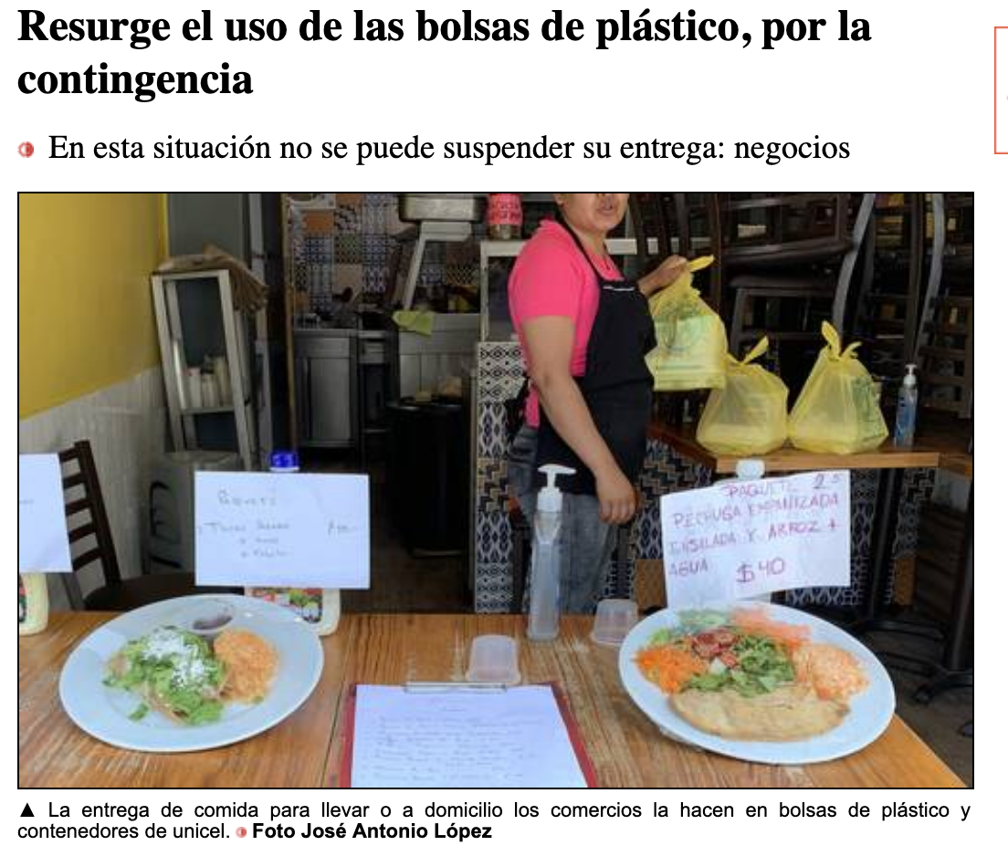 Resurge el uso de las bolsas de plástico, por la contingencia